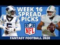 NFL Week 16 2020 Picks Straight up and Against The Spread ...