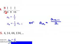 Unit 9 Day 3 - Writing Explicit and Recursive Formulas (part 2)