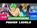Yonko Commanders Power Levels - one piece - SP Senpai 🔥