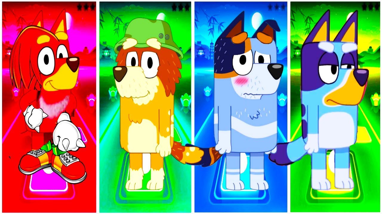 Bluey Magic vs Bluey Bingo Friends – Funny Moments | Tiles Hop Rush Gameplay #3