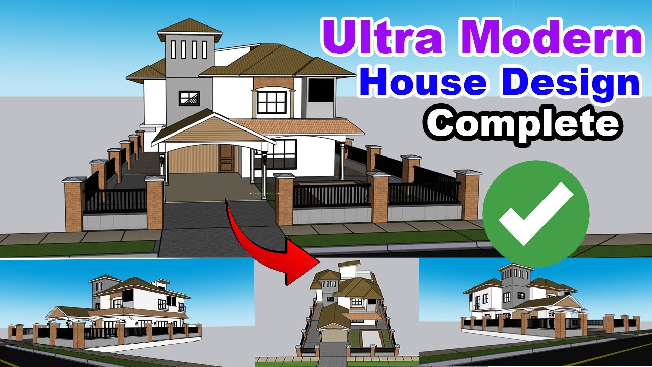How To Design House In Sketchup 30x70 Complete Tutorial Youtube