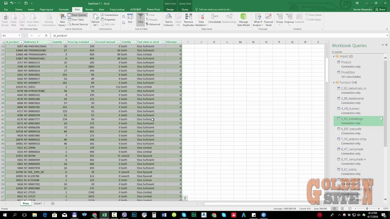 GS015 Cum sa actualizezi produsele din magazinul online cu produsele de la furnizori prin excel