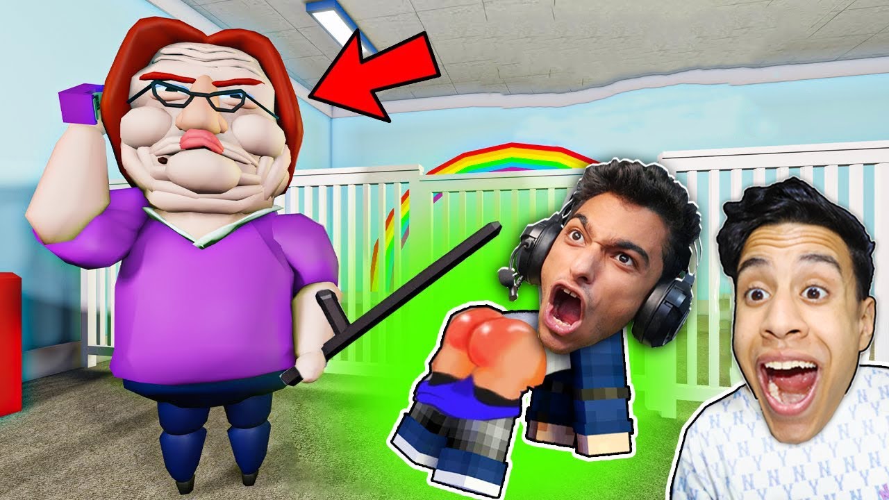 الهروب من حضانة الاطفال المجانين ( الناني ضربتنا ) roblox !! 😭