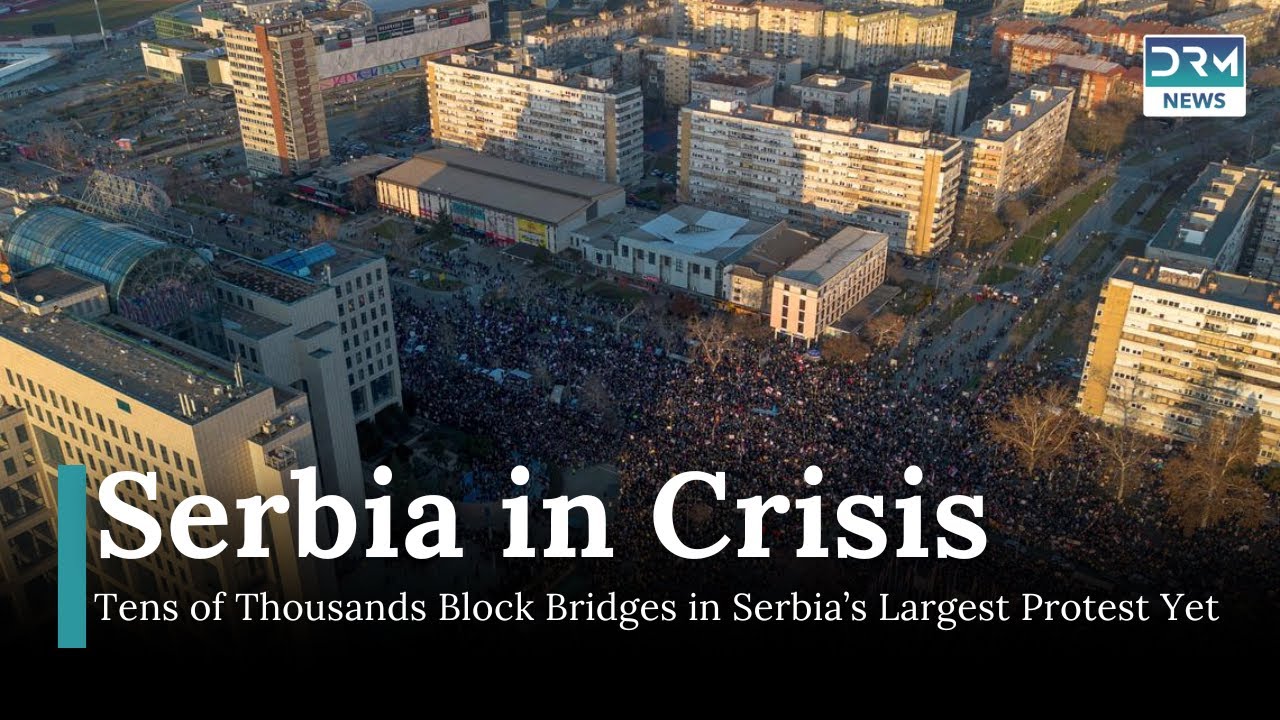 Drone Captures Massive Protests in Serbia Over Deadly Disaster | DRM News | AC1I