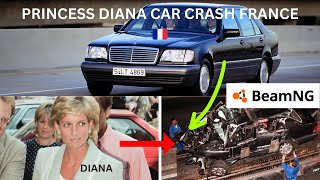 PRINCESS DIANA MERC W140 S280 CRASH FRANCE | RECREATION | BeamNG.Drive #beamng