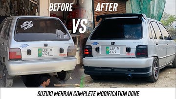 Suzuki Mehran complete modification done ! Body kits spoiler, Led Lights etc