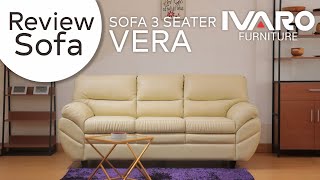 IVARO SOFA VERA 3 SEATER -BLACK