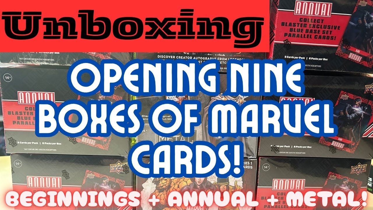 UNBOXING | Marvel Comics Trading Cards From Upper Deck! 9 Boxes To Open! 