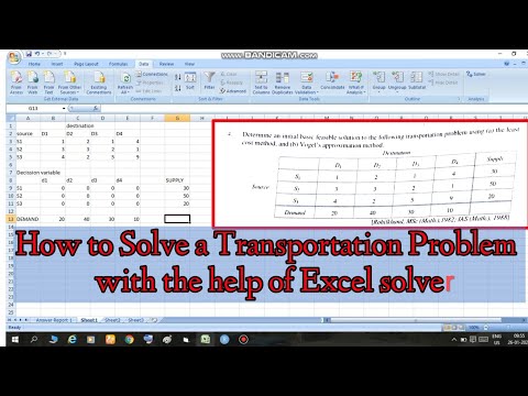 #HowtoSolveTransportationProblem HOW TO SOLVE TRANSPORTATION PROBLEM WITH THE HELP OF EXCEL SOLVER