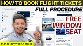 How to book Flight Ticket, Web Checkin & Free Window Seat LIVE BOOKING |  FULL PROCESS screenshot 4