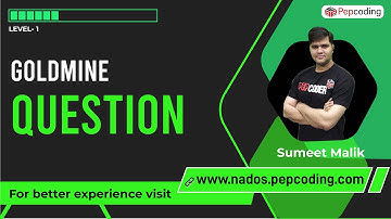 Goldmine - Question | Dynamic Programming | Data Structure and Algorithms in JAVA