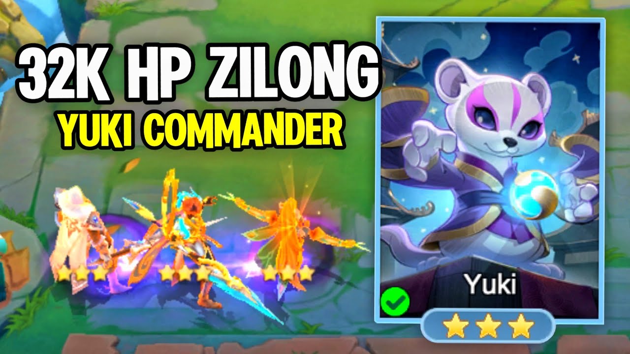 32K HP ZILONG! NATURE SPIRIT + YUKI COMMANDER BEST STRATEGY | MAGIC CHESS GO GO