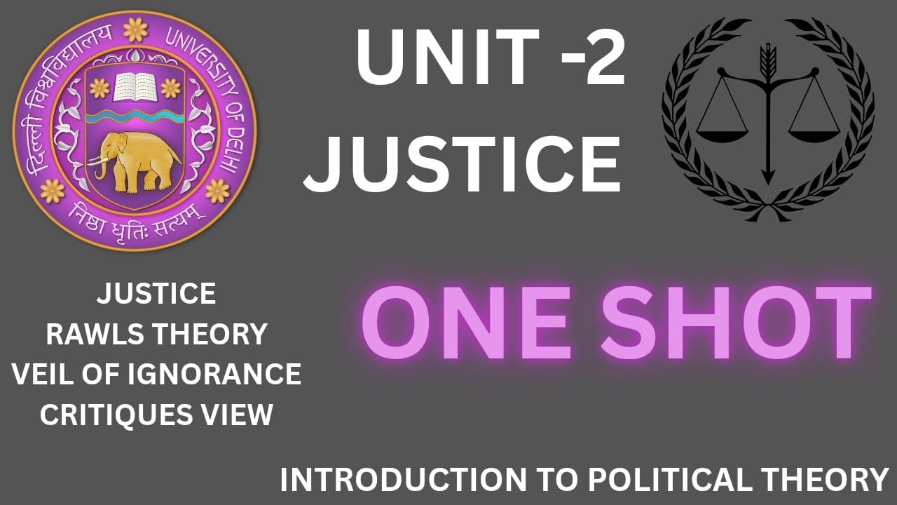 UNIT-2 | JUSTICE | INTRODUCTION TO POLITICAL THEORY | BA PROG | REG ...