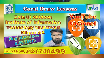 How to Learn About Coral Draw X8 Introduction & Welcome Screen by Zain Ul Abideen IIT Chakswari