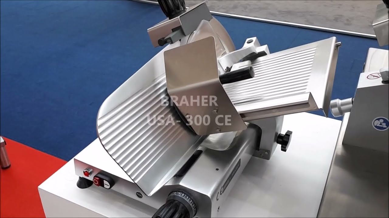 Video de cortadora de fiambres profesional BRAHER MODELO USA 300 - Braher