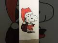 How to Draw Santa Snoopy #drawing #art #easydrawing #draw #howtodraw