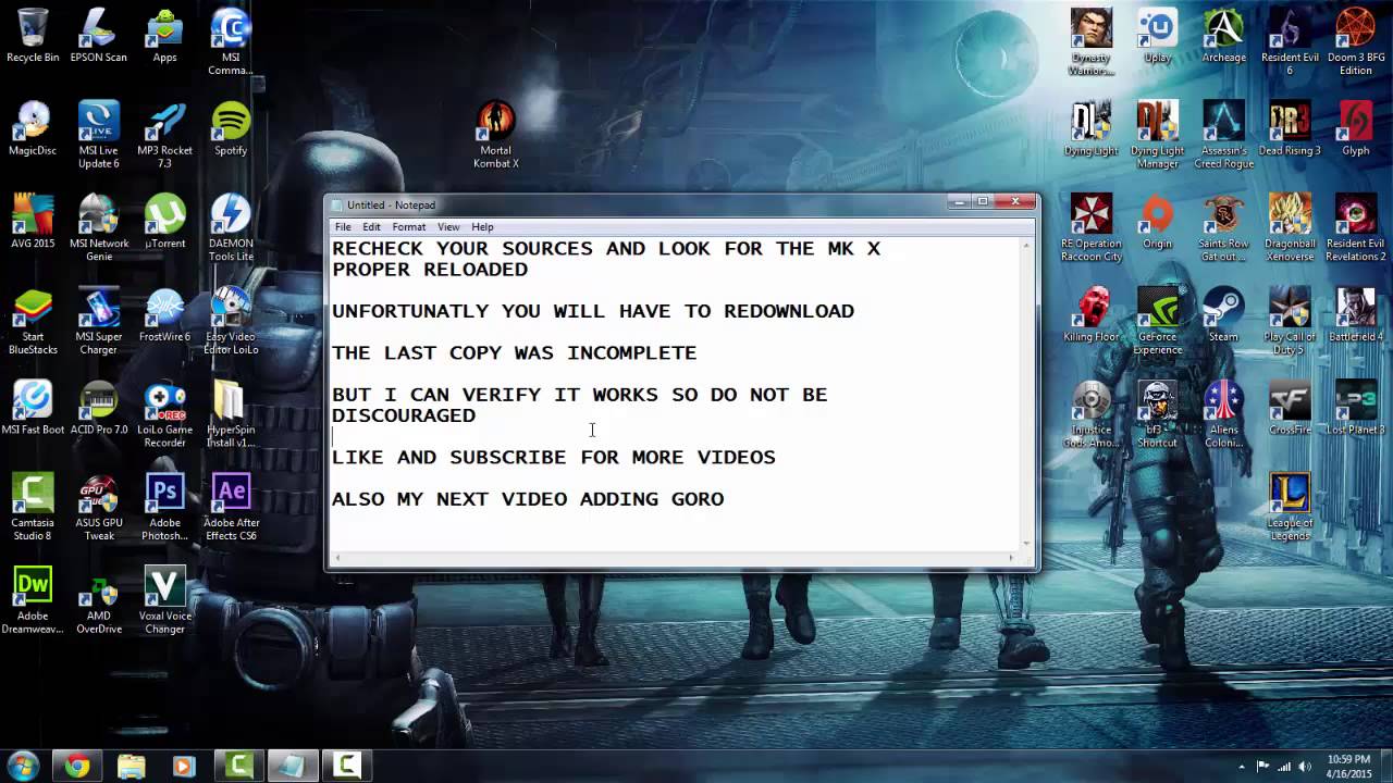 Mortal Kombat X No Story Mode FIX