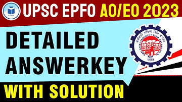 UPSC EPFO AO/EO Answer Key with Detailed Solution | CivilsTap