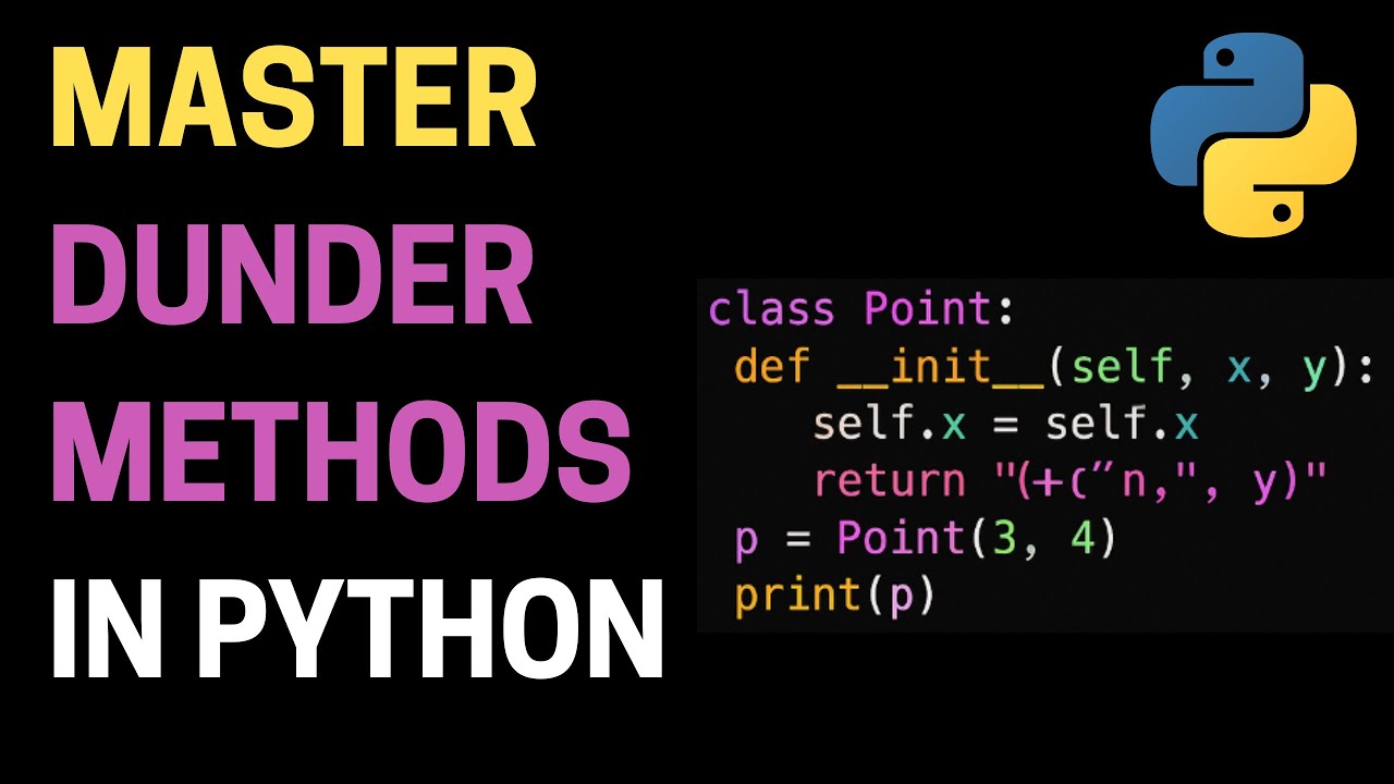 Master Dunder Methods in Python 🔥 | add(), str(), and More Made Easy ...