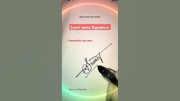 Sumit name Signature style in calligraphy cursive writing 😱😱🖋️ #calligraphy #shorts #viral #design