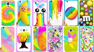 DIY PHONE CASES 🌈Rainbow Edition 🌈 | Easy & Cute Phone Projects