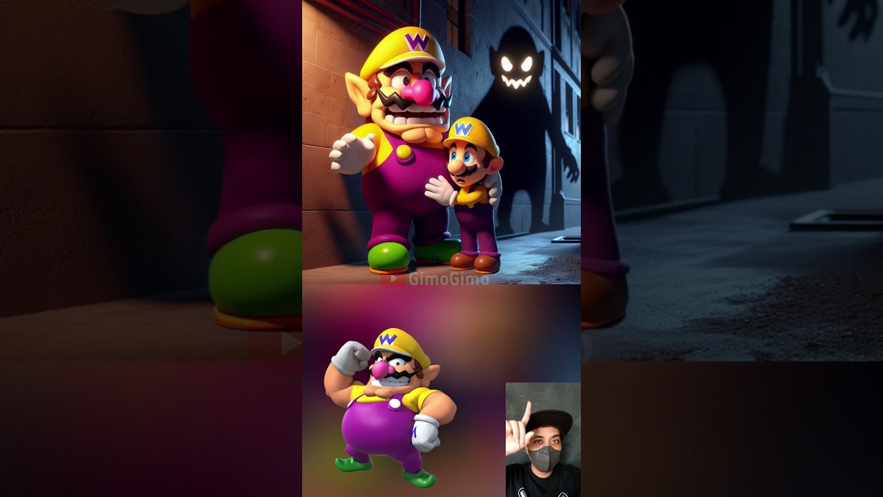 Mario Meets Ghost in Alley 