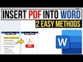 How to Insert a PDF into Microsoft Word (2 Easy Ways)