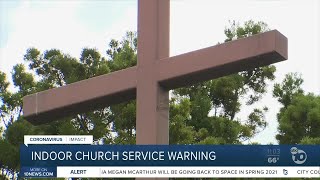 County warns local churches about indoor services