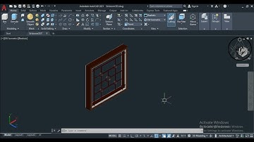 3D AutoCAD Tutorial For Beginners | 3D Window Grill | Interior
