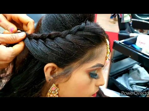 beautiful real party & wedding hairstyle/easy & simple method wedding  hairstyle/engagement hairstyle - YouTube