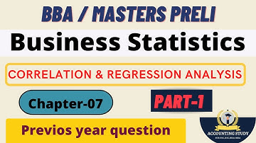 Correlation and Regression analysis । Business statistics । chapter 7
