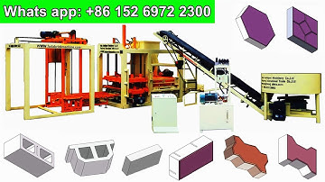 QT4-18 automatic concrete interlocking block machine, pavement brick making machine from China