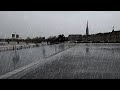 RAIN WALK Walking in heavy rain / Intense Rain sound / docks in Bordeaux 4k / Nov 14 2019