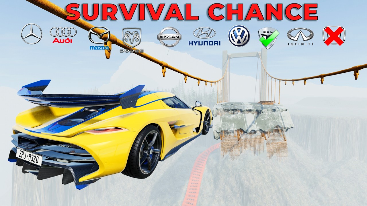 Which Car Survives This Impossible Jump! 😱#7 BeamNG Drive Challenge ...