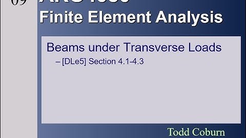 Finite Element Analysis: L-09 Hand FEA of Beams under Transverse Loads