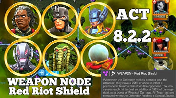 Weapon Node Red Riot Shield • Act 8.2.2 Exploration • Mcoc • Marvel Contest of Champions • 8.2 #mcoc