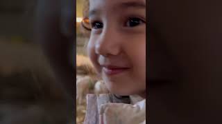 A beautiful relationship between baby and lamb #funnykid #funnyvideo