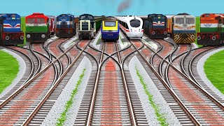 INDIAN EXPRESS TRAINS RUNNING BUMPY RAILROAD TRACKS || Train Simulator