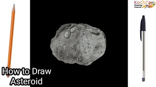 How to draw Asteroid | Asteroid drawing | Meteorite drawing | Asteroid | realistic drawing