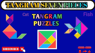 Making a Fish, Square And Cat Using "Tangram Seven Pieces." (Part-1)