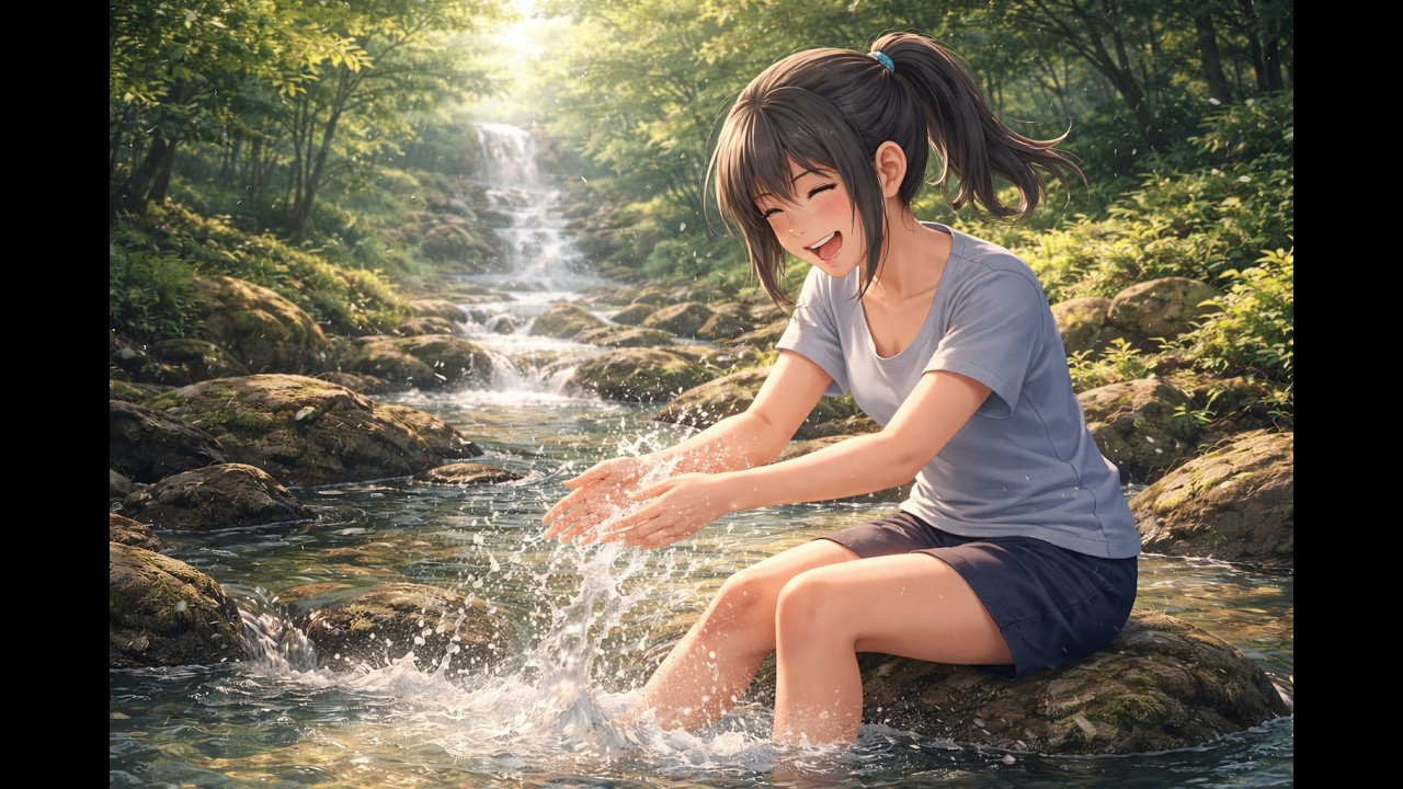 【作業用・睡眠用】川のせせらぎとレイ｜心が落ち着く自然の音でリラックス (River Sounds) - YouTube