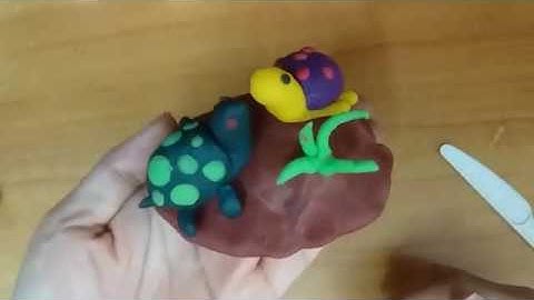 Hướng dẫn nặn con rùa bằng bột nặn Play-Doh tự làm | How to make a turtle | Clay | Play-Doh