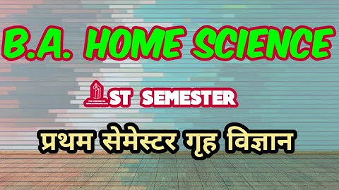 Live classes B.A. Semester-1st home science //fundamentals of nutrition 2023 is very important video
