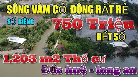 Tập 487 . Cần bán gấp sông vàm cỏ đông  thổ cư 1.203 m2 giá rất rẻ 750 Triệu TL