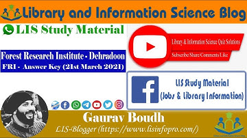 FOREST RESEARCH INSTITUTE DEHRADUN, ANSWER KEY- BY GAURAV BOUDH