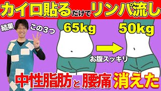 3つの場所にカイロを正しく貼るだけでリンパが流れて代謝アップで痩せ体質！腰痛改善や中性脂肪を減らすカイロを当てる正しい場所3選【内臓機能向上｜坐骨神経痛改善｜脂肪燃焼】