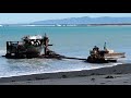 Hauling out fishing boat at Ngawi, Wairarapa NZ