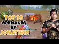 Jonathan top 10 best grenades    pubg mobile  sumit gaming