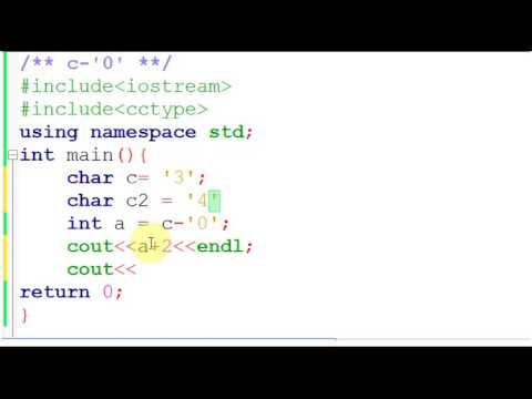Character To Integer Conversion In C++ - Youtube