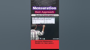 Mensuration || Best approach || Maths by Randhir sir || #railway #ssc #shortvideo #viral